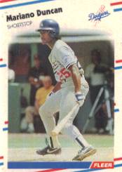 1988 Fleer Baseball Cards      513     Mariano Duncan